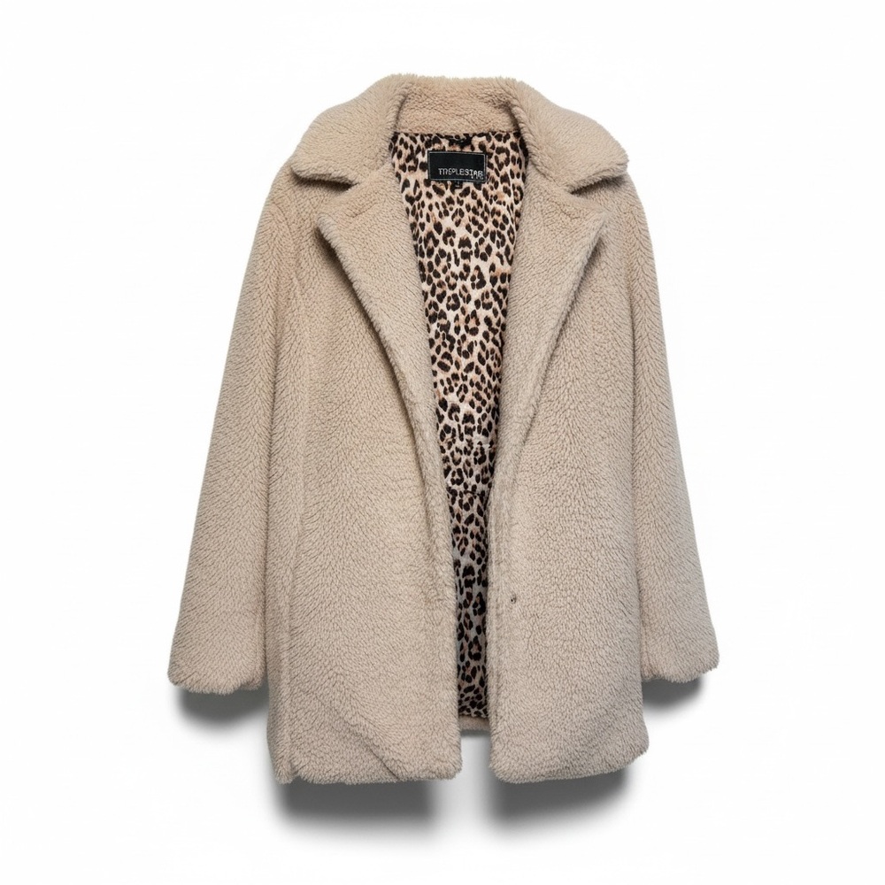 Triple Star Women's Soft Blush Pink Teddy Jacket